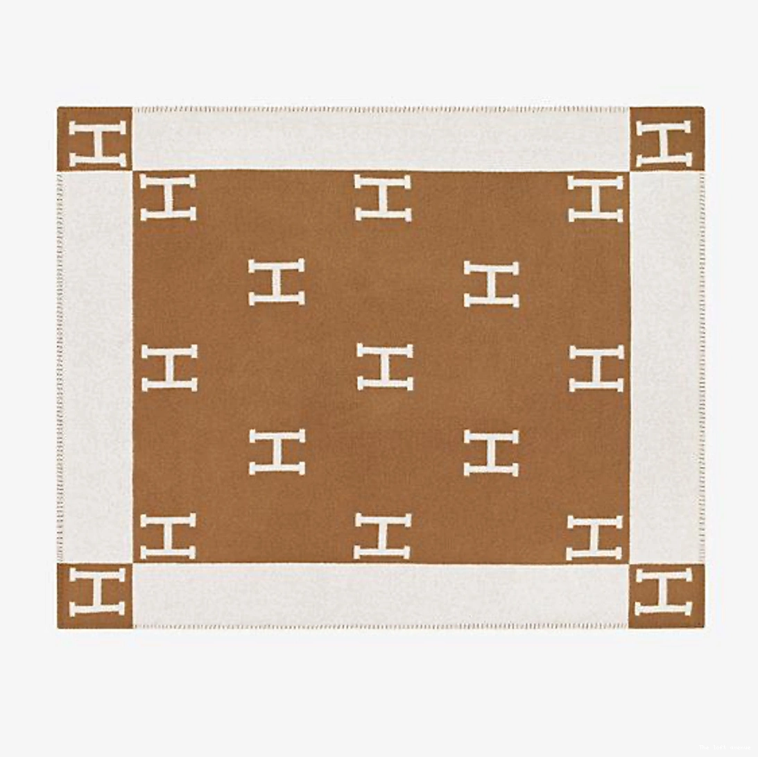 WOOL HERMES THROW CLASSIC BLANKET 0822